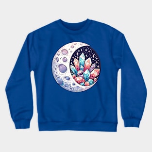 Moon with crystals Crewneck Sweatshirt